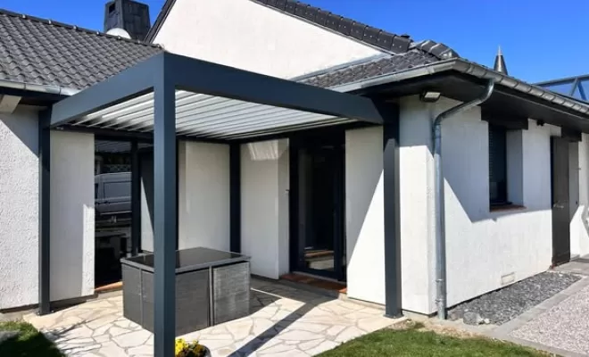 Pose et installation d’une pergola bioclimatique à Arras, Arras, CHM Menuiserie